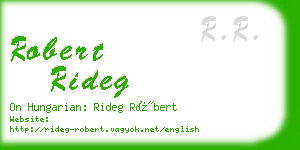 robert rideg business card